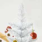 Albero di Natale Bianco con 550 Rami in PVC per Uso Interno