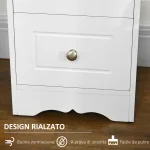 Mobiletto Basso in MDF grado E1 29.8x29.8x68.5cm bianco