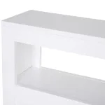 Mobiletto da Bagno 2 Cassetti Salvaspazio con 4 Ruote Legno 16x52x71.5cm Bianco