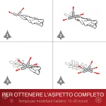 Albero di Natale Innevato da 150 cm con 464 Rami e 28 Pigne in Plastica e Metallo