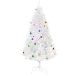 Oigger Albero di Natale Bianco 180cm con Addobbi e 930 Rami