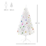 Albero di Natale Bianco 180cm con Addobbi e 930 Rami