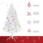 Albero di Natale Bianco 180cm con Addobbi e 930 Rami