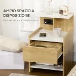 Comodino moderno con 2 Prese