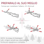 Albero di Natale Innevato 180cm con 523 Rami e Base in Acciaio per Interni