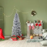 Albero di Natale Slim con Base Rimovibile