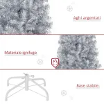 Albero di Natale Slim con Base Rimovibile