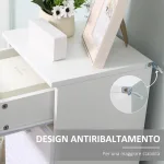 Mobile Bagno in Legno con Cassetto e Armadietto 1 Anta con Mensole