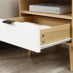 Comodino Moderno con Cassetto Estraibile e Ripiano Aperto