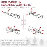 Albero di Natale Artificiale 150 cm con 847 Rami e Base in Metallo Pieghevole