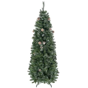 Oigger Albero di Natale Artificiale da 180cm con Pigne