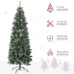 Albero di Natale Artificiale da 180cm con Pigne