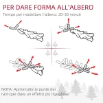 Albero di Natale Artificiale da 180cm con Pigne