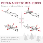 Albero di Natale Artificiale 150 cm Realistico con 994 Rami e Base in Resina