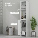 Colonna Bagno Salvaspazio con Armadietto e 2 Vani Aperti