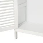 Mobiletto da Bagno Bianco con 2 Ripiani e Armadietto in MDF