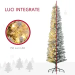 Albero di Natale Innevato con 329 Rami e Luci LED Bianche