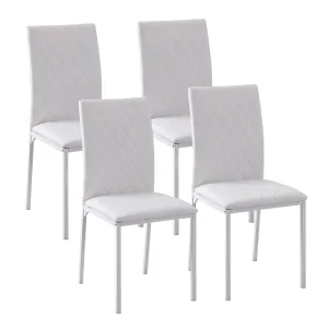 Oigger Set 4 Sedie Imbottite per Sala da Pranzo con Rivestimento in Similpelle