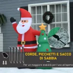 Babbo Natale Gonfiabile 150cm con Albero