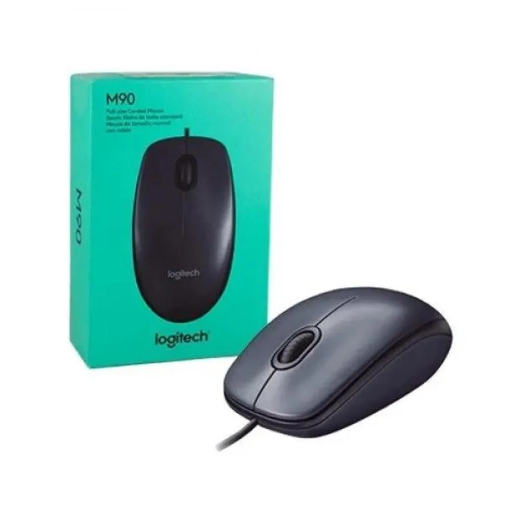 Logitech M 90 corded optical Mouse USB nero