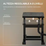 Cavalletto Alzamoto in Acciaio max 150kg con Superficie in Gomma e Manovella