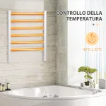 Scaldasalviette Elettrico da 140W a 6 Barre con Temperatura 45°C-55°C