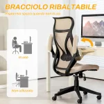 Sedia da Ufficio con Braccioli Ribaltabili