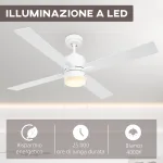 Ventilatore da Soffitto con Luce LED