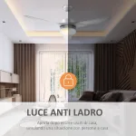 Ventilatore da Soffitto con Luce LED a 3 Modalità con Telecomando