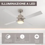 Ventilatore da Soffitto con Luce LED