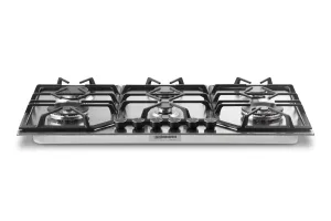 PremierTech® PremierTech PC906 Piano Cottura a Gas a 6 fuochi da 90 cm doppio Wok in Acciaio Inox
