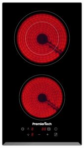 ** EXPO Piano Cottura Incasso 30cm Vetroceramica 2 Fuochi Display Led Touch Control Vetro Front smussato