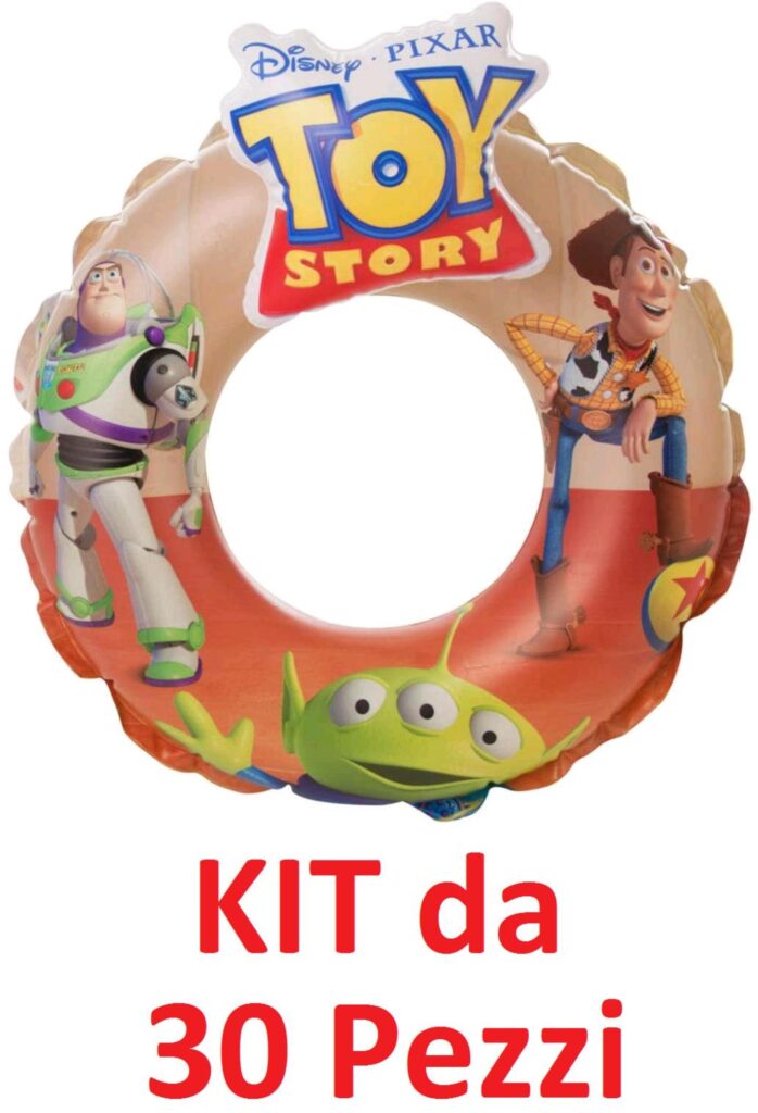 30pz Salvagente Ciambella Anello galleggiante ca. 50 cm Toy Story Woody e Buzz Lightyear 3 a 6 anni Sambro DTS-3395