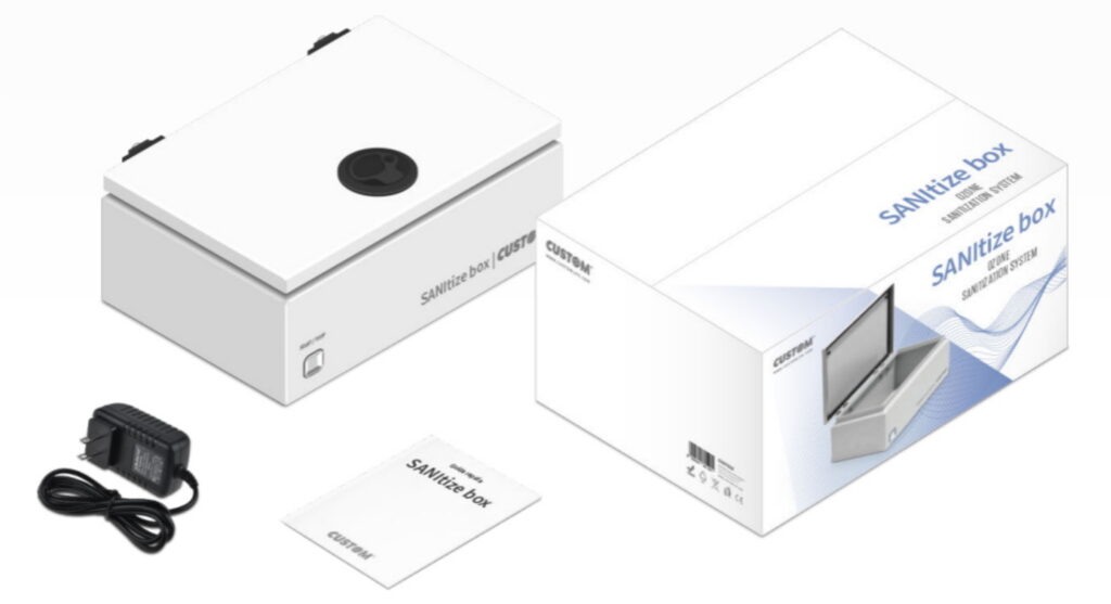 Sanitize Box Custom SMALL sistema di sanificazione professionale ad ozono 300x200x120 mm