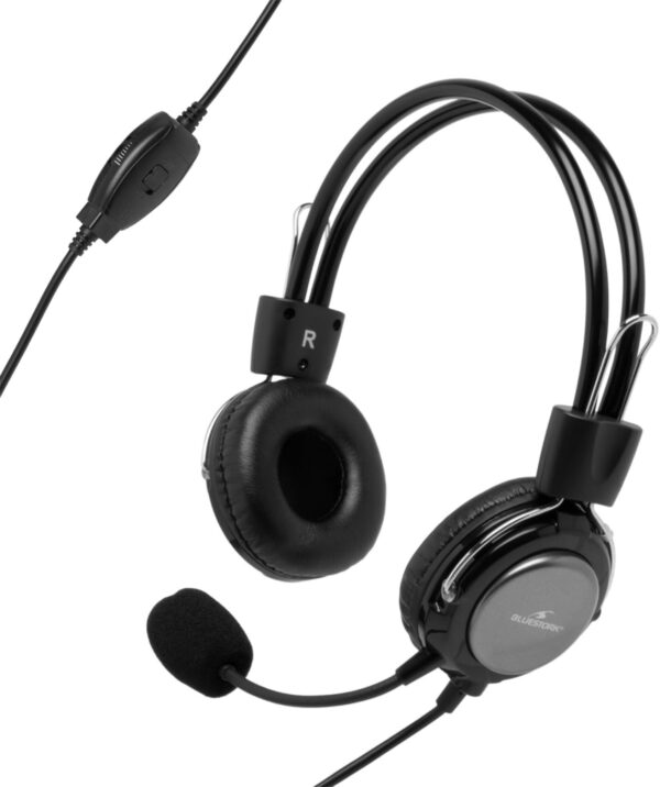Bluestork MC-201 auricolare Stereofonico Padiglione auricolare Nero